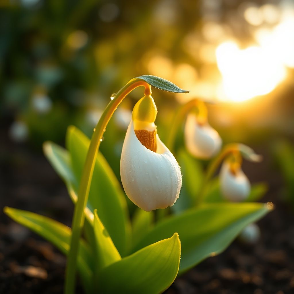 Cypripedium acaule White Lady’s Slipper Flower Seeds for Planting – Heirloom, Non-GMO, High Germination Seeds