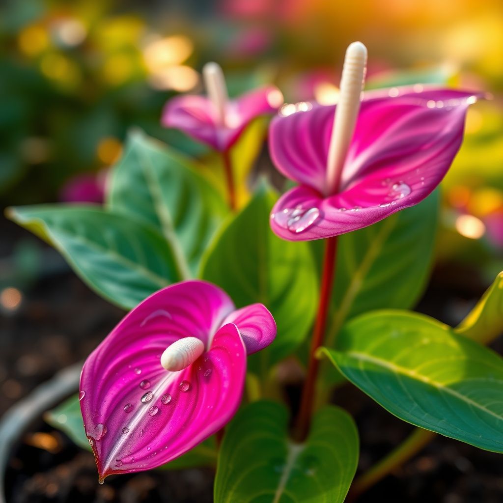 Anthurium Purple Flower Seeds for Planting - Rich Decorative Blooms