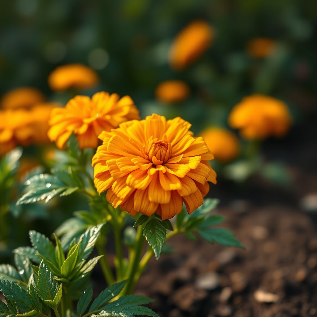 Marigold Tagetes erecta Seeds for Planting in Flower Bed and Home Garden