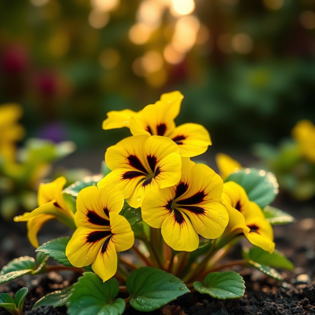Yellow With Black Playmates Petunia Seeds