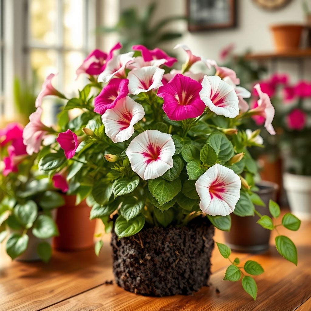 Petunia Pink White Seeds for Planting  Vibrant Garden Blooms