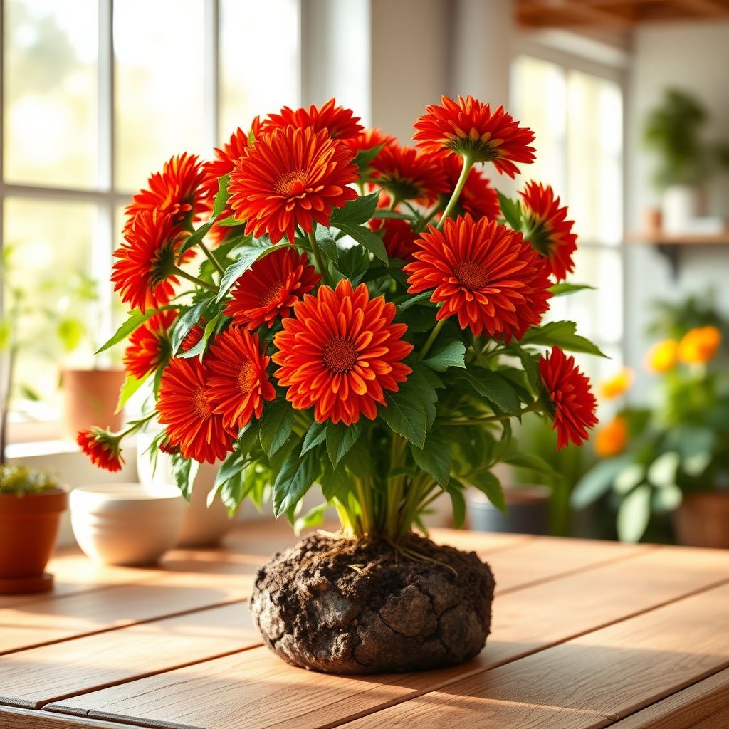 Yellow Red Chrysanthemum Flower seeds for Planting - Bright Blooms, Heirloom & GMO Free Seeds for Home Garden