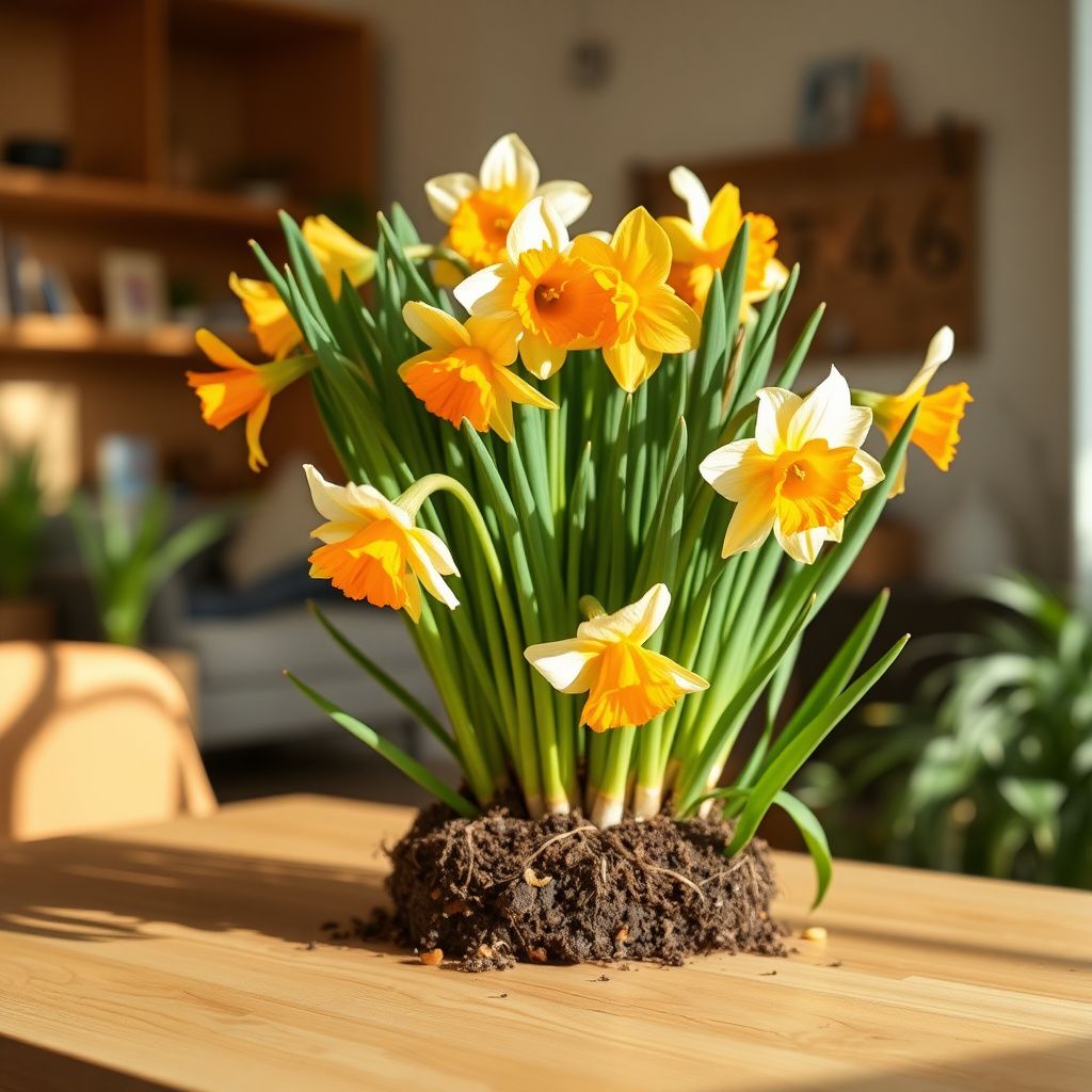 Vibrant Daffodils Seeds - Orange and White for Spring Planting