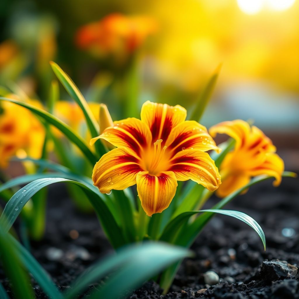 Yellow Red Hemerocallis Flower seeds for Planting - Sun Loving, Heirloom & GMO Free Seeds for Home Garden