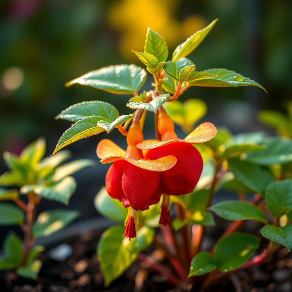 Double Petals Fuchsia Seeds - Yellow Red Blooms for Planting
