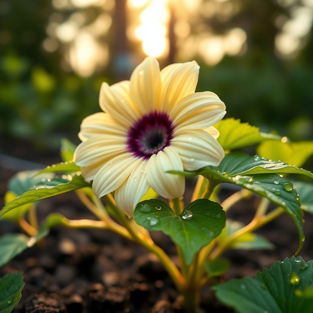Cream Violet SunFlower seeds for Planting - Compact Growth, Heirloom & GMO Free Seeds for Home Garden