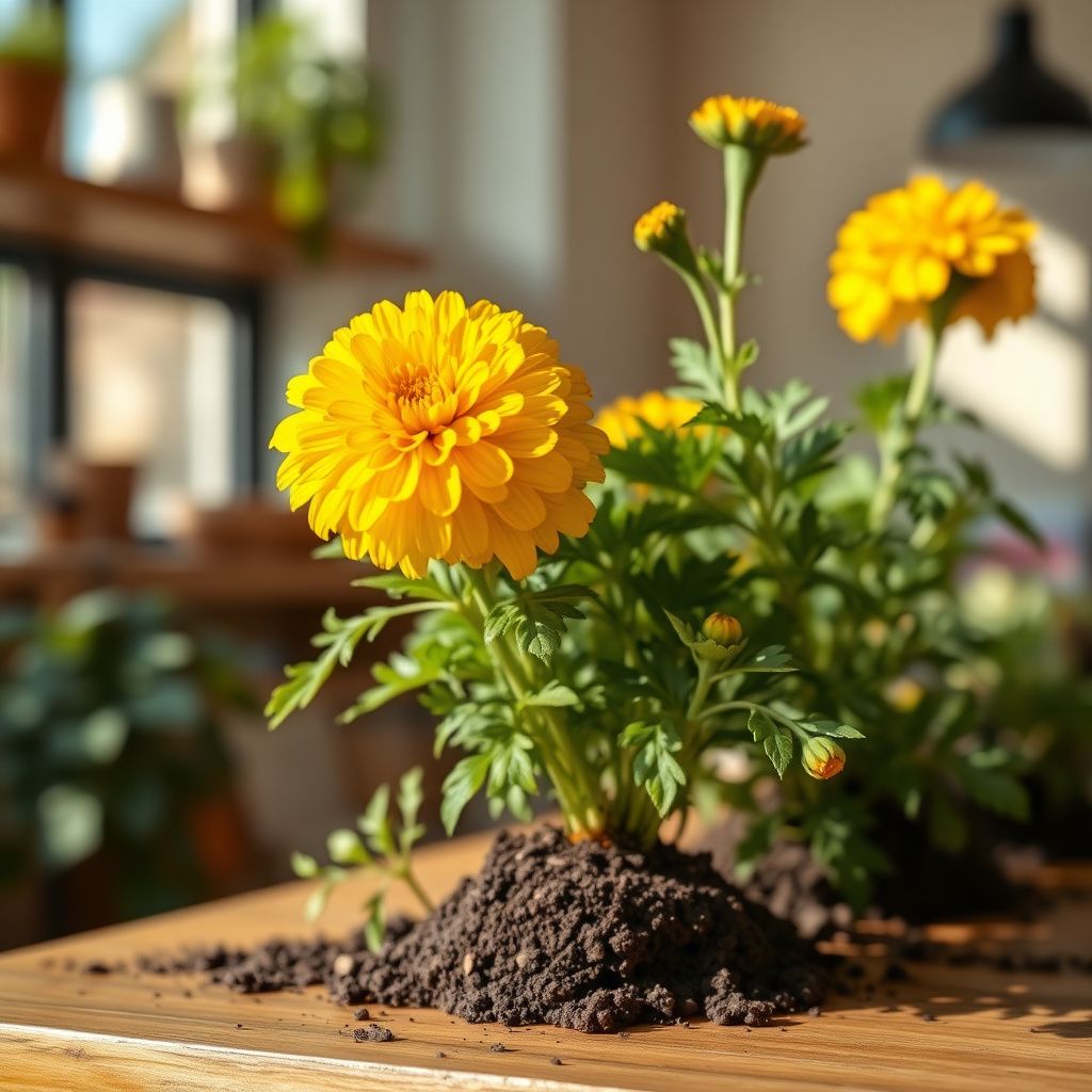 Yellow Signet Marigold Flower seeds for Planting - Compact Growth, Heirloom & GMO Free Seeds for Home Garden