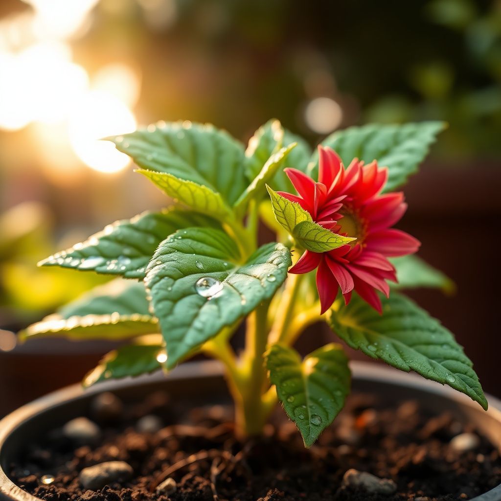 Bonsai Fortune Sunflower Seeds, Red Sun Fortune Bloom for Garden