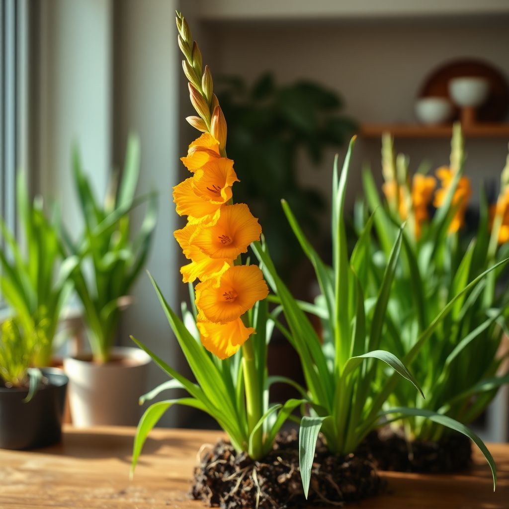 Yellow Orange Gladiolus Flower seeds for Planting Colorful Display Heirloom & GMO Free Seeds for Home Garden 
 
 Sale