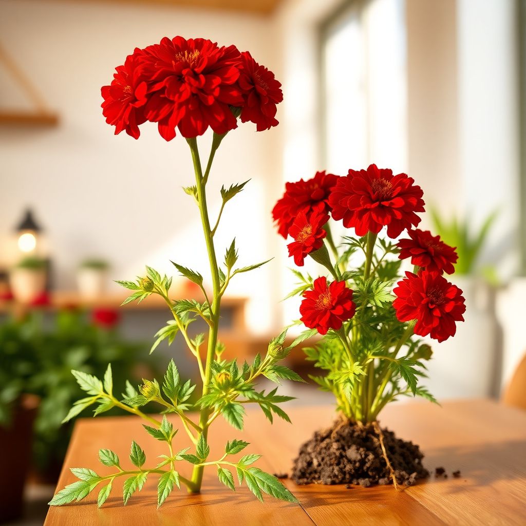 Tagetes erecta Dark Red Marigold Flower Seeds for Home Garden Beds and Borders