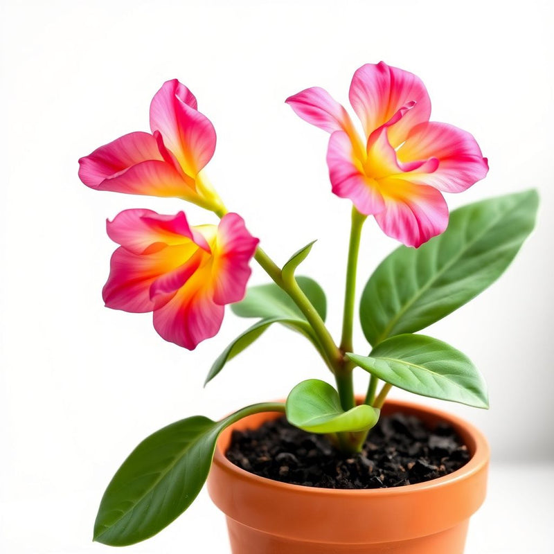 Adenium Obesum Flower Seeds - Planting Exotic Pink & Yellow Seeds