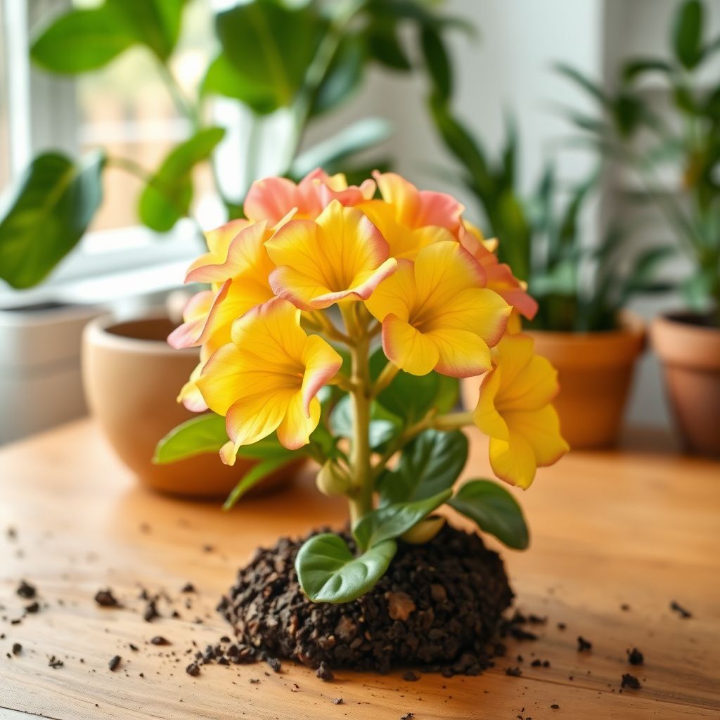 Yellow Pink Adenium Obesum Flower seeds for Planting Pollinator Friendly Heirloom & GMO Free Seeds for Home Garden