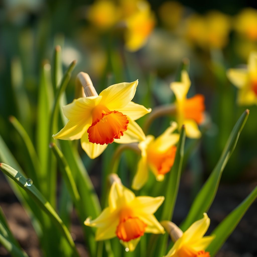 Yellow Red Daffodil Seeds for Planting  Bright Perennial Flowers