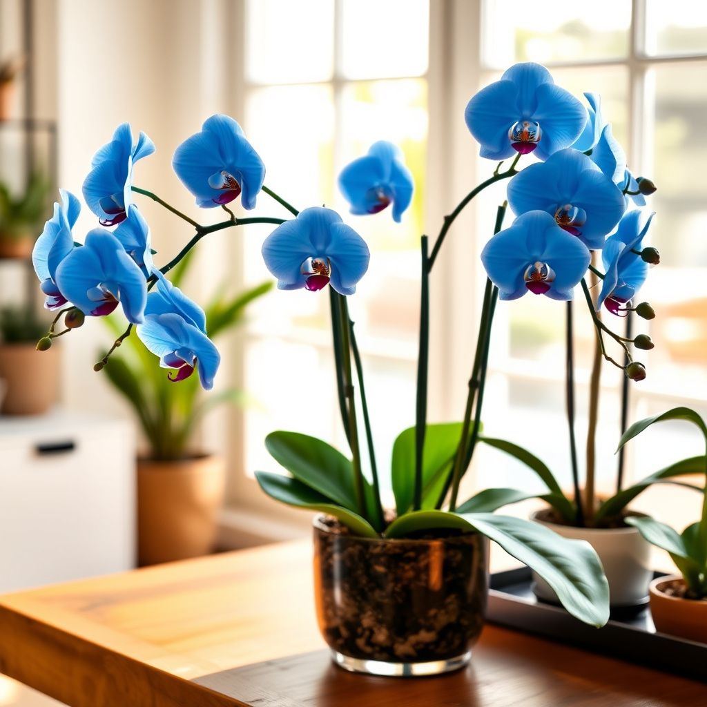 Sky Blue Phalaenopsis Orchid Flower Seeds for Vibrant Indoor Blooms
