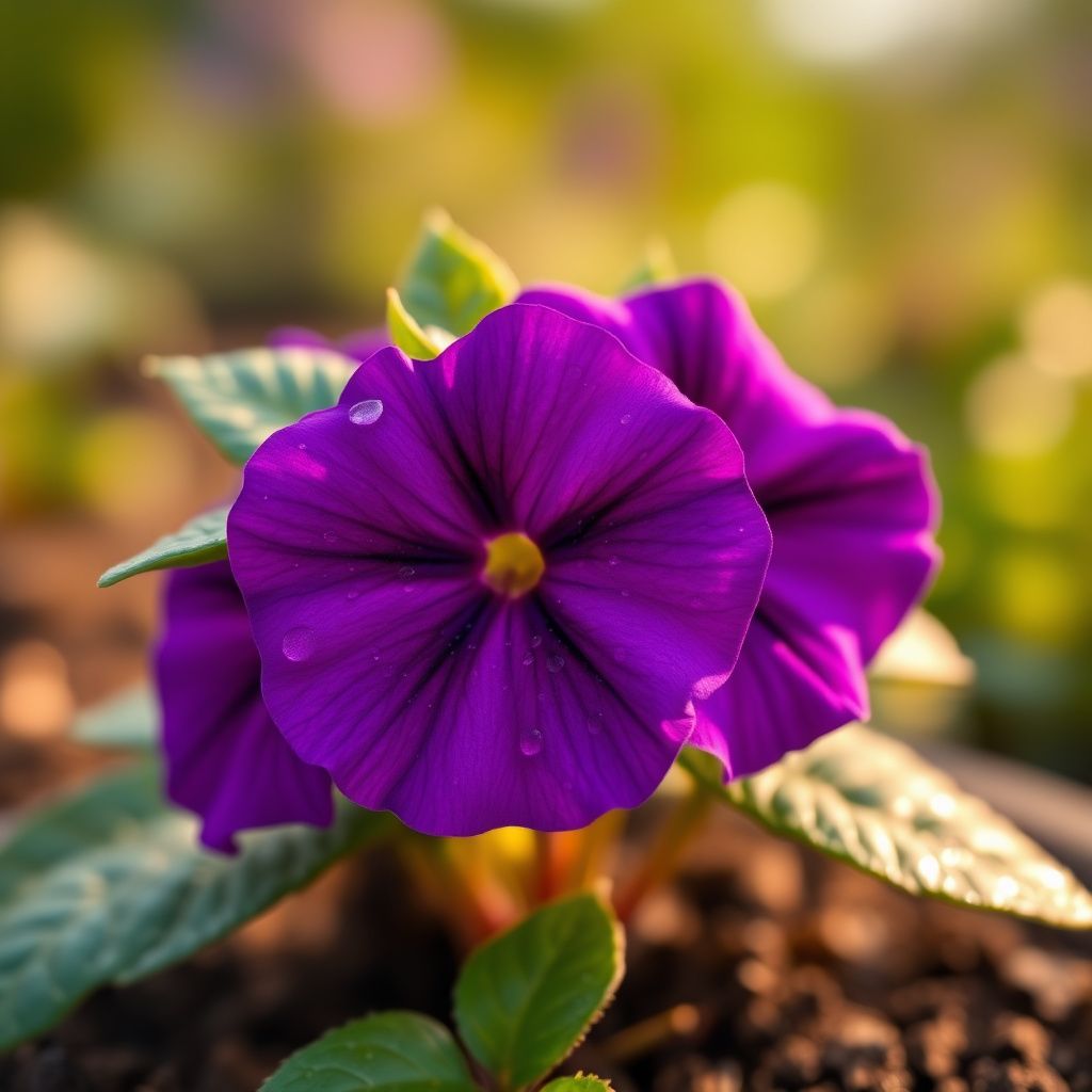 Dark Violet Starry Petunia Seeds for Spring Planting