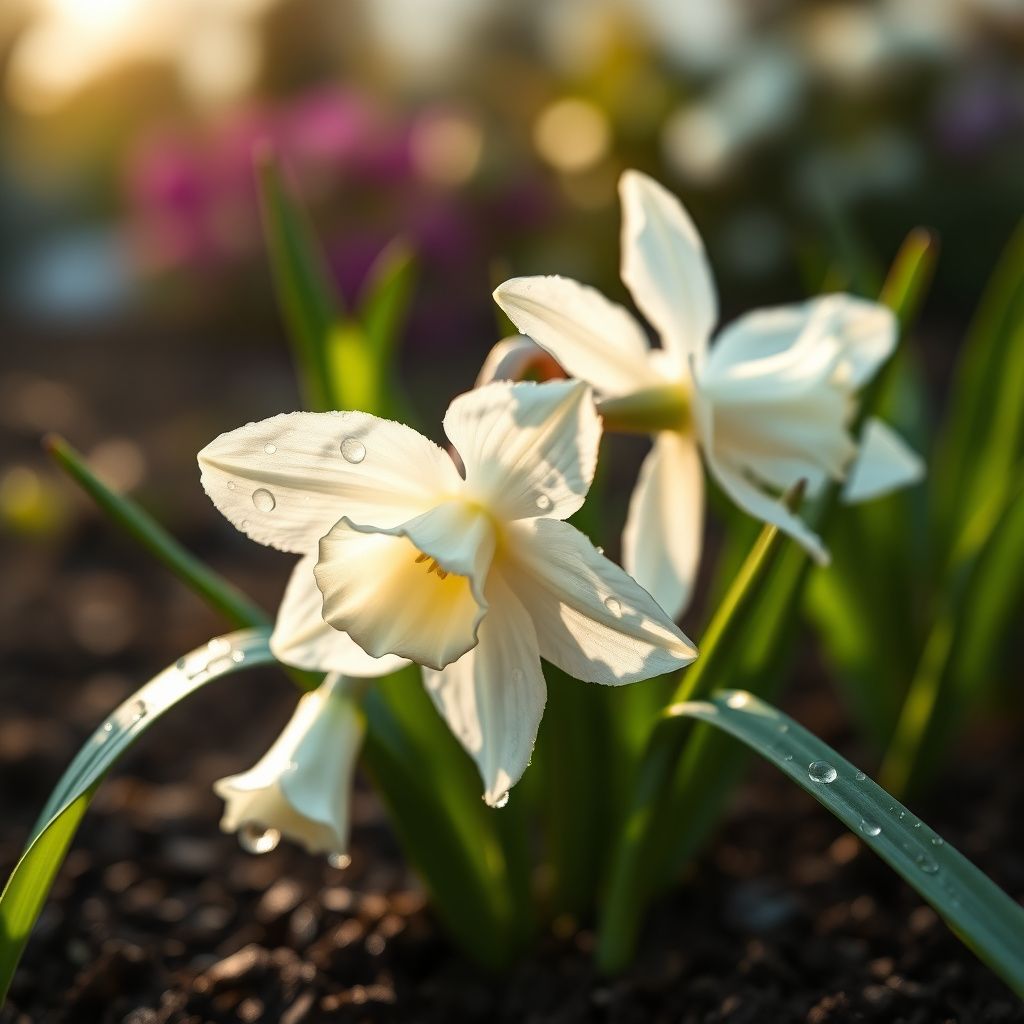 White Violet Daffodil Seeds for Planting in Your Garden