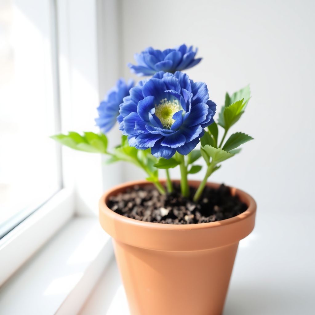 Blue Ranunculus Flower seeds for Planting - Cottage Garden Essential, Heirloom & GMO Free Seeds for Home Garden