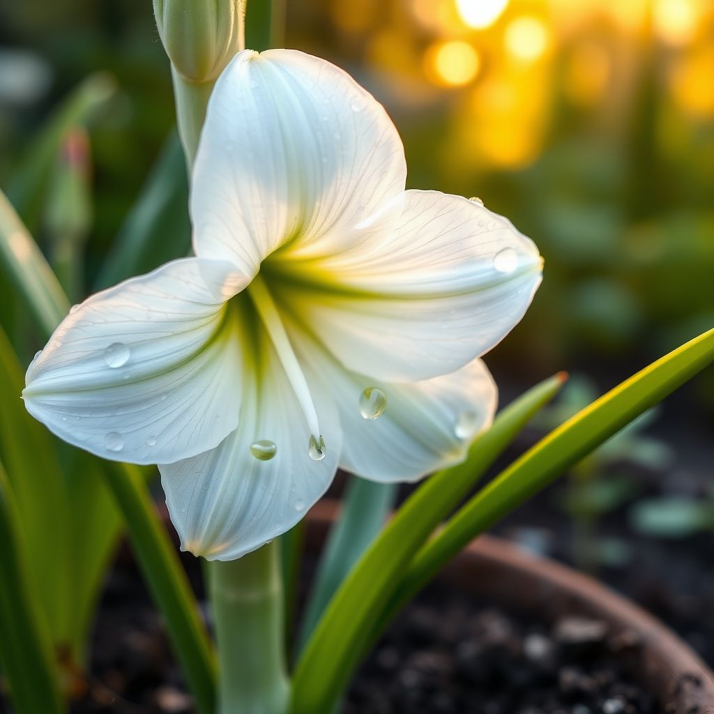 Amaryllis Barbados Flower Seeds for Planting White - Enjoy the Elegant White Amaryllis Barbados for a Stunning Garden Display