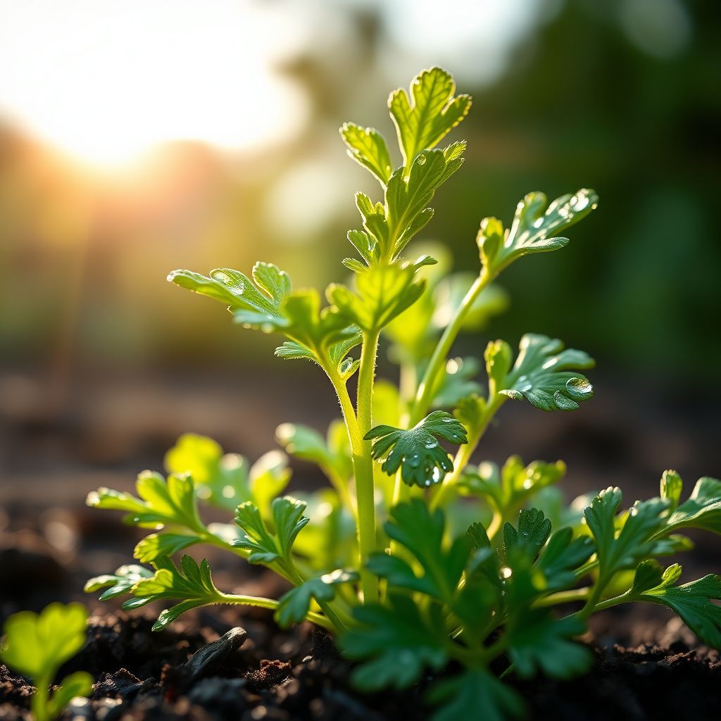 Hamburg Root Parsley Seeds (Petroselinum Cr. tuberosum) for Dual-Use