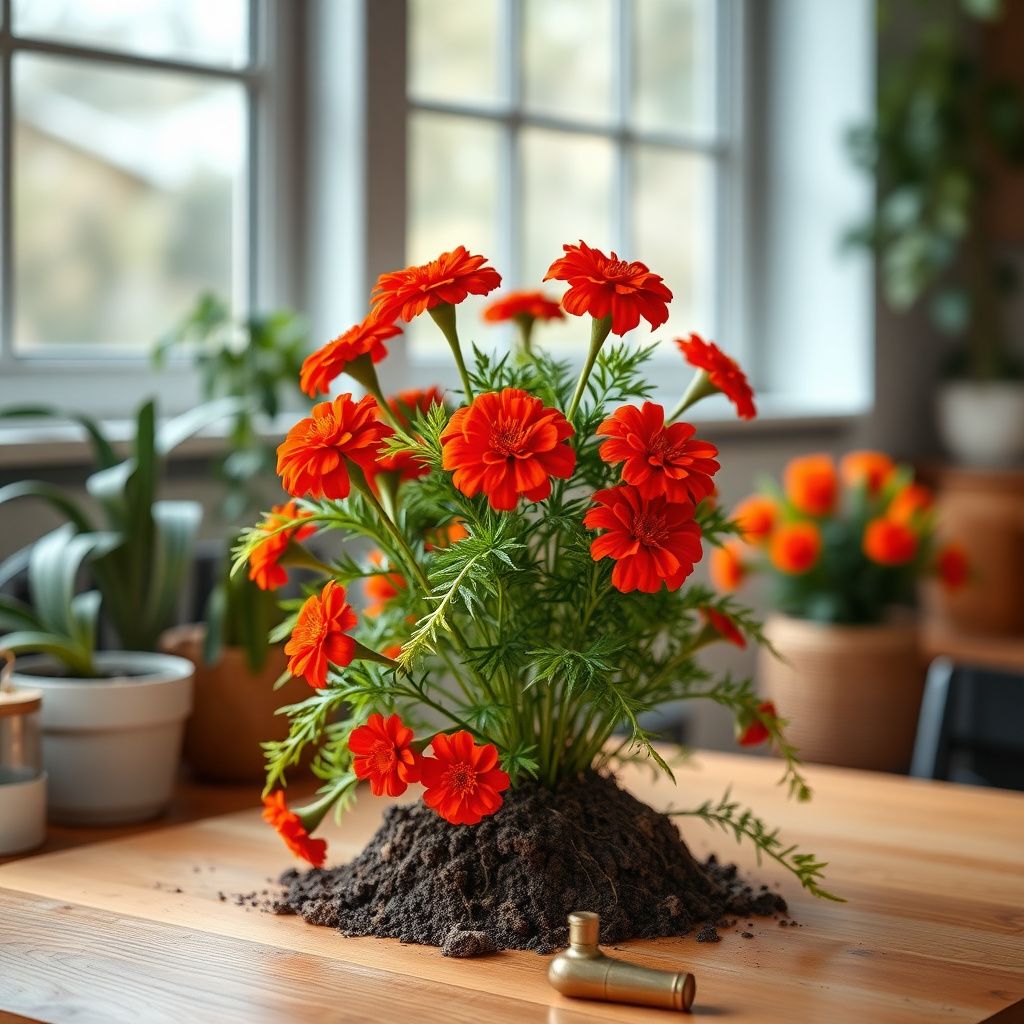 Red Marigold Seeds for Planting - Annual Flower for Bright Borders