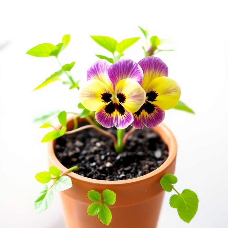Yellow Trichromatic Pansy Flower Seeds for Easy Planting