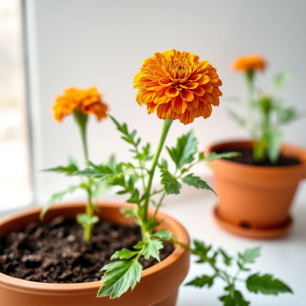 Russian Marigold Flower seeds for Planting Easy to Grow Heirloom & GMO Free Seeds for Home Garden