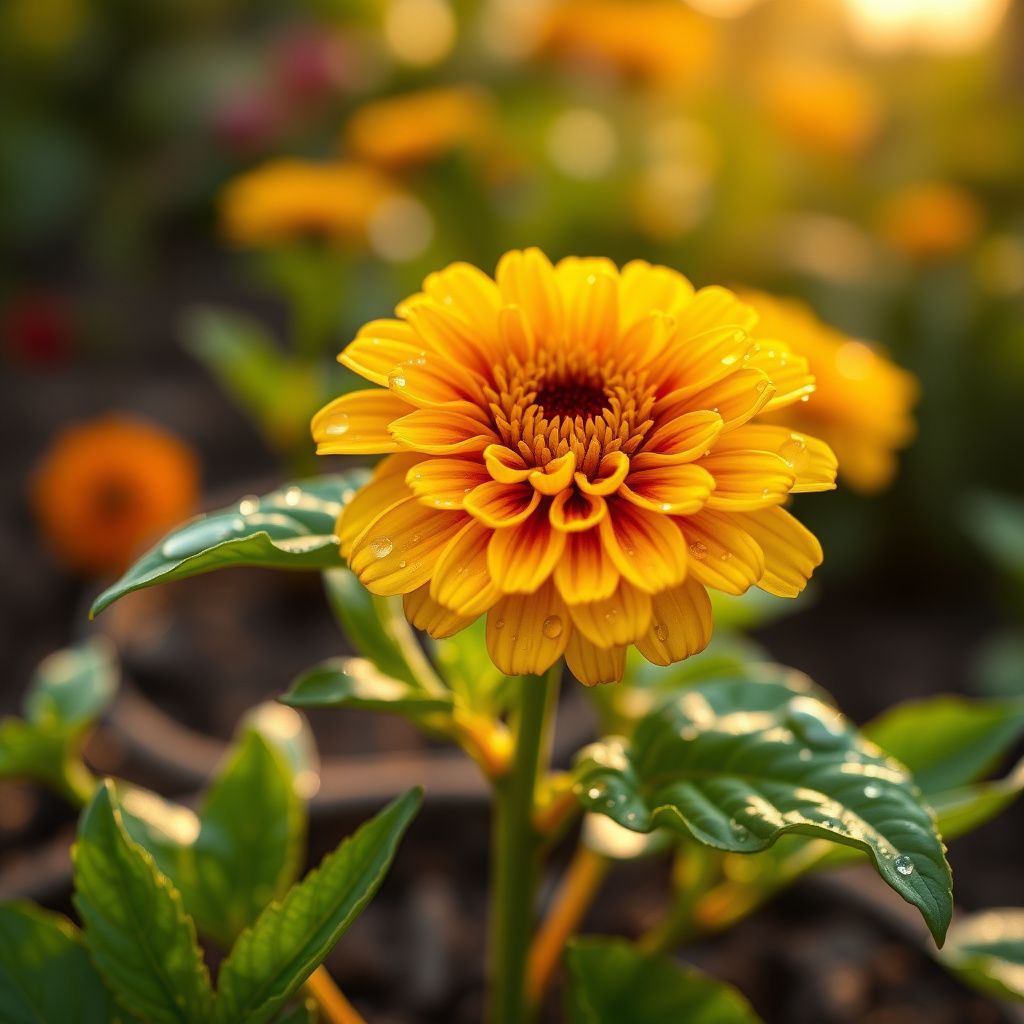 Zinnia Planting Flower Seeds Dark Yellow - For Colorful Blooms in Any Garden