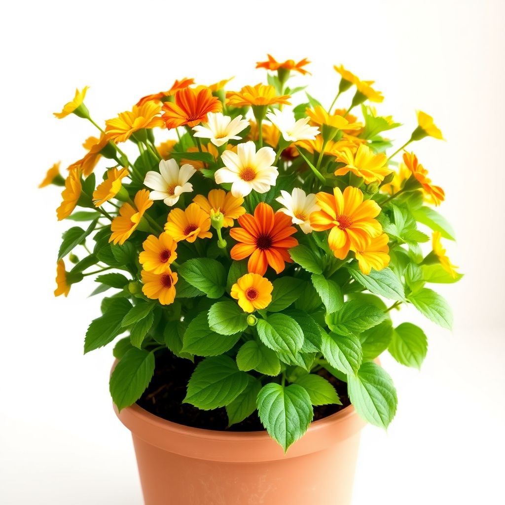 Malve Flower Seeds Mix – Yellow, White, Light Orange, and Orange-Red Colors