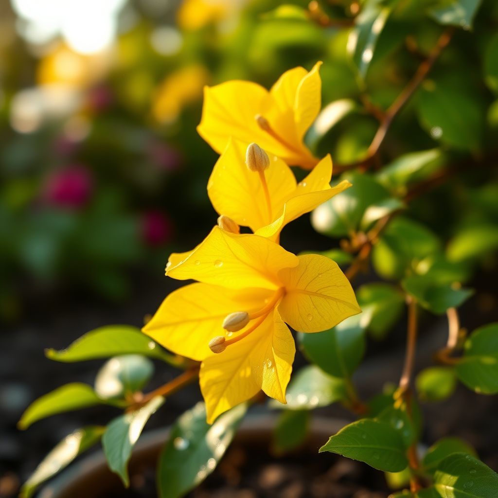 Radiant Yellow Bougainvillea Flower Seeds, Transform Your Garden into a Tropical Paradise with Vibrant Blooms and Lush Greenery