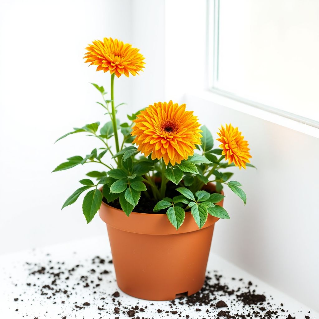Yellow Red Chrysanthemum Flower seeds for Planting - Bright Blooms, Heirloom & GMO Free Seeds for Home Garden
