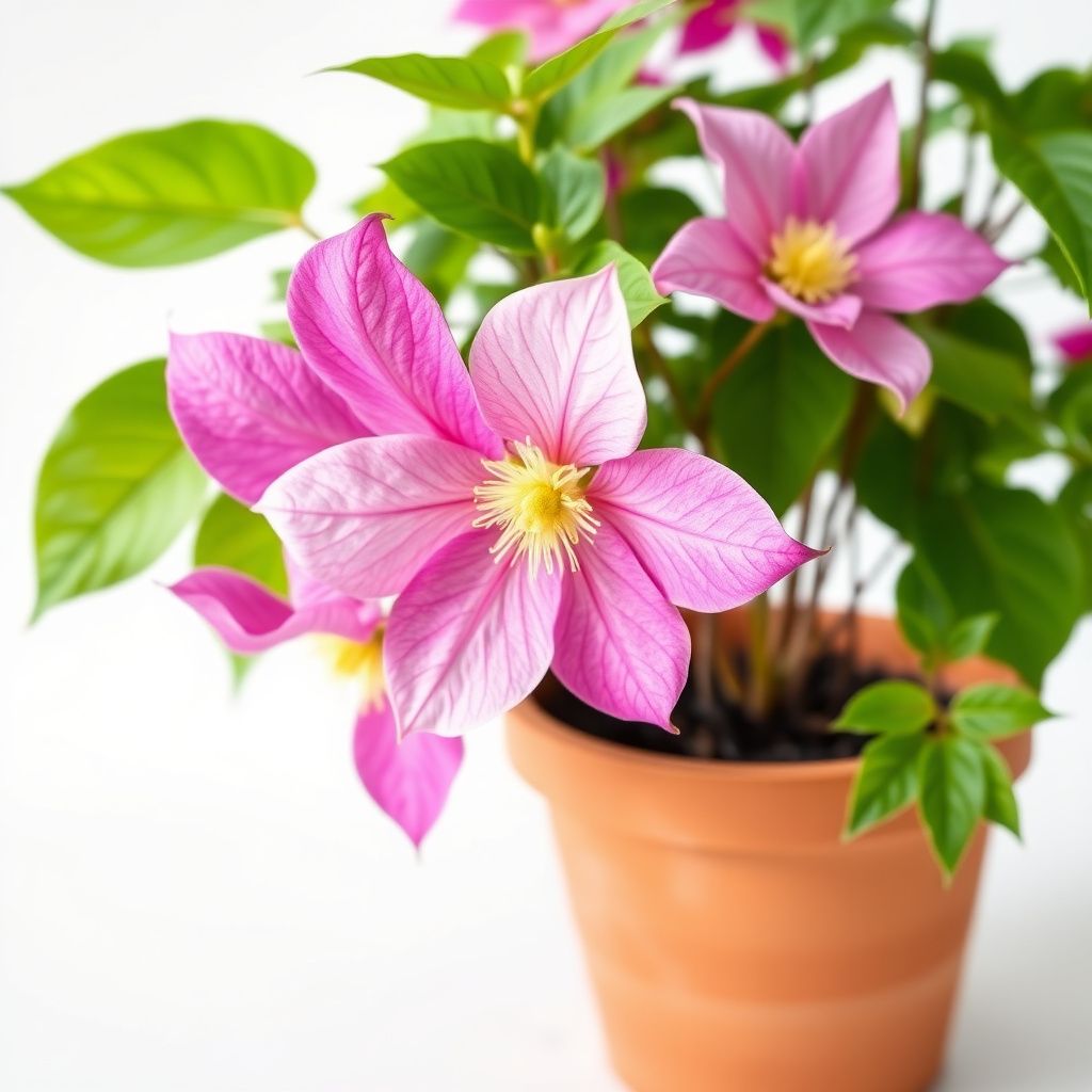 Pink Yellow Clematis Flower seeds for Planting - Colorful Display, Heirloom & GMO Free Seeds for Home Garden