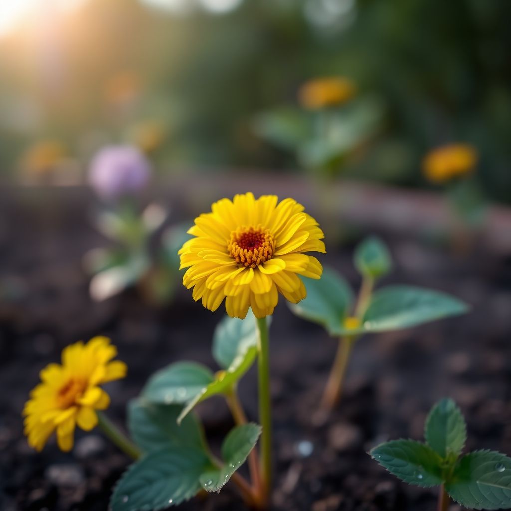Zinnia Elegans Flower Seeds Yellow Planting Bright