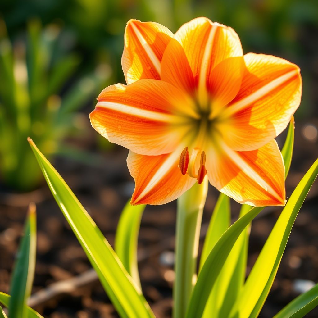 Amaryllis Barbados Flower Seeds for Planting White Orange - Cultivate the Unique White Orange Amaryllis