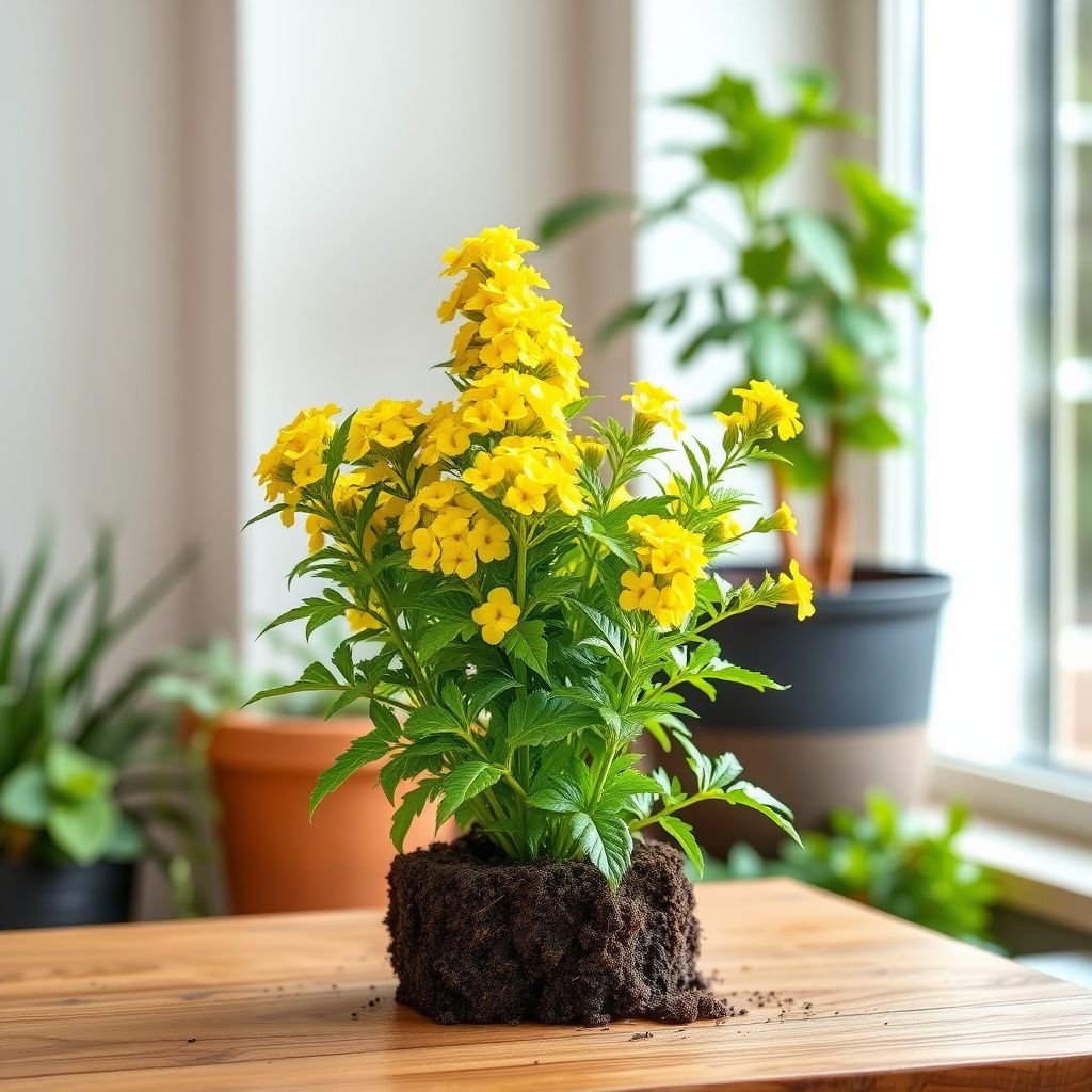 Yellow Verbena Didyma Flower seeds for Planting - Compact Growth, Heirloom & GMO Free Seeds for Home Garden
