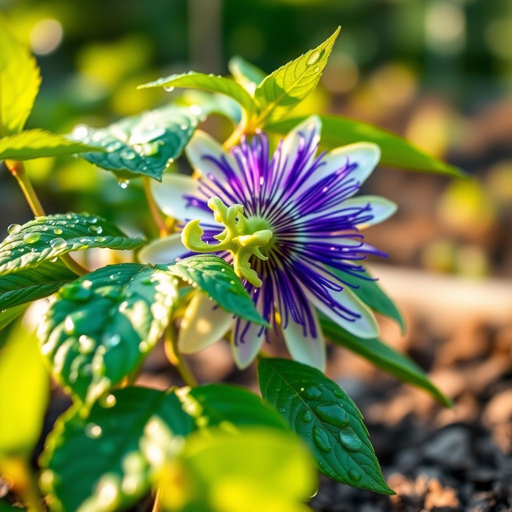 Yellow Violet Passion Flower seeds for Planting Compact Growth Heirloom & GMO Free Seeds for Home Garden