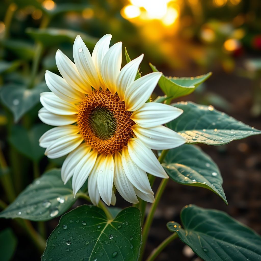 White Sunflower Flower seeds for Planting - Seasonal Bloomer, Heirloom & GMO Free Seeds for Home Garden