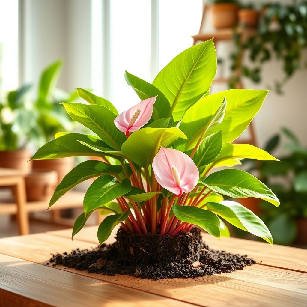 Pale Pink Anthurium Andraeanu Seeds for Planting - Vibrant Blooms for Your Garden