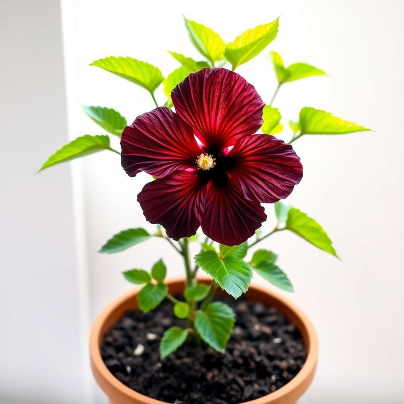 Black Hibiscus Flower seeds for Planting - Compact Growth, Heirloom & GMO Free Seeds for Home Garden