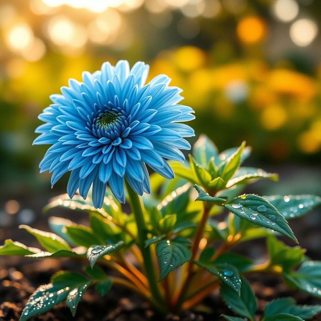 Sky Blue Chrysanthemum Flower seeds for Planting - Long Bloom Season, Heirloom & GMO Free Seeds for Home Garden