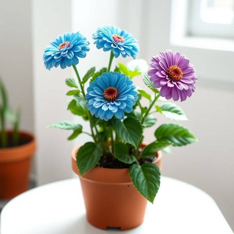 Zinnia elegans Sky Blue Flower Seeds for Home Garden Growing and Landscape Use