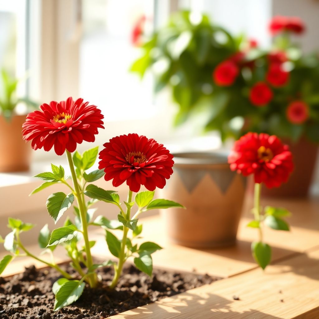 Zinnia Flower Seeds Red for Planting Vibrant Blooms - Seed for Radiant and Lush Red Flowers in Your Garden