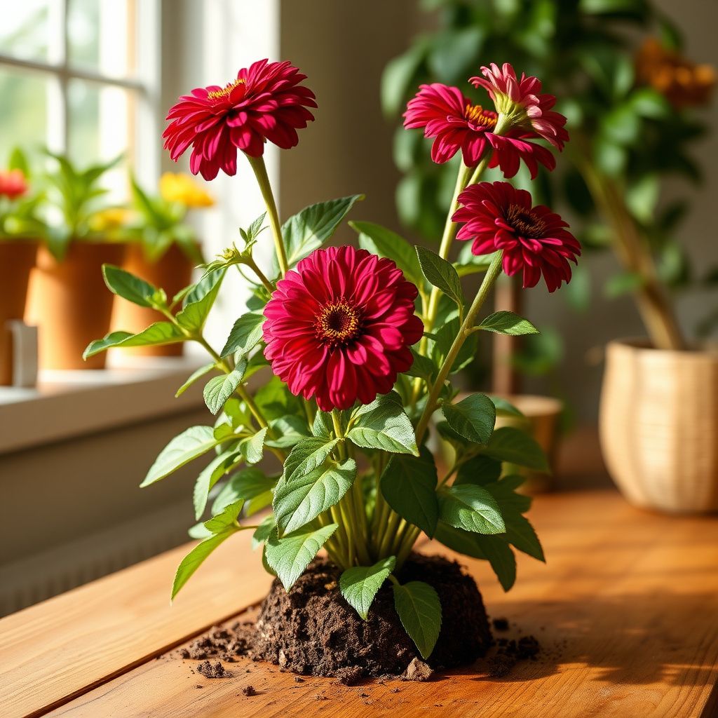Zinnia Elegans Flower Seeds Burgundy Planting Elegance