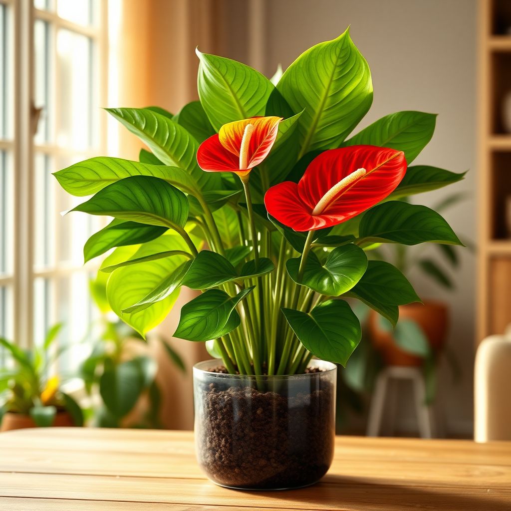 Anthurium Flower Seeds - Green and Red Variety