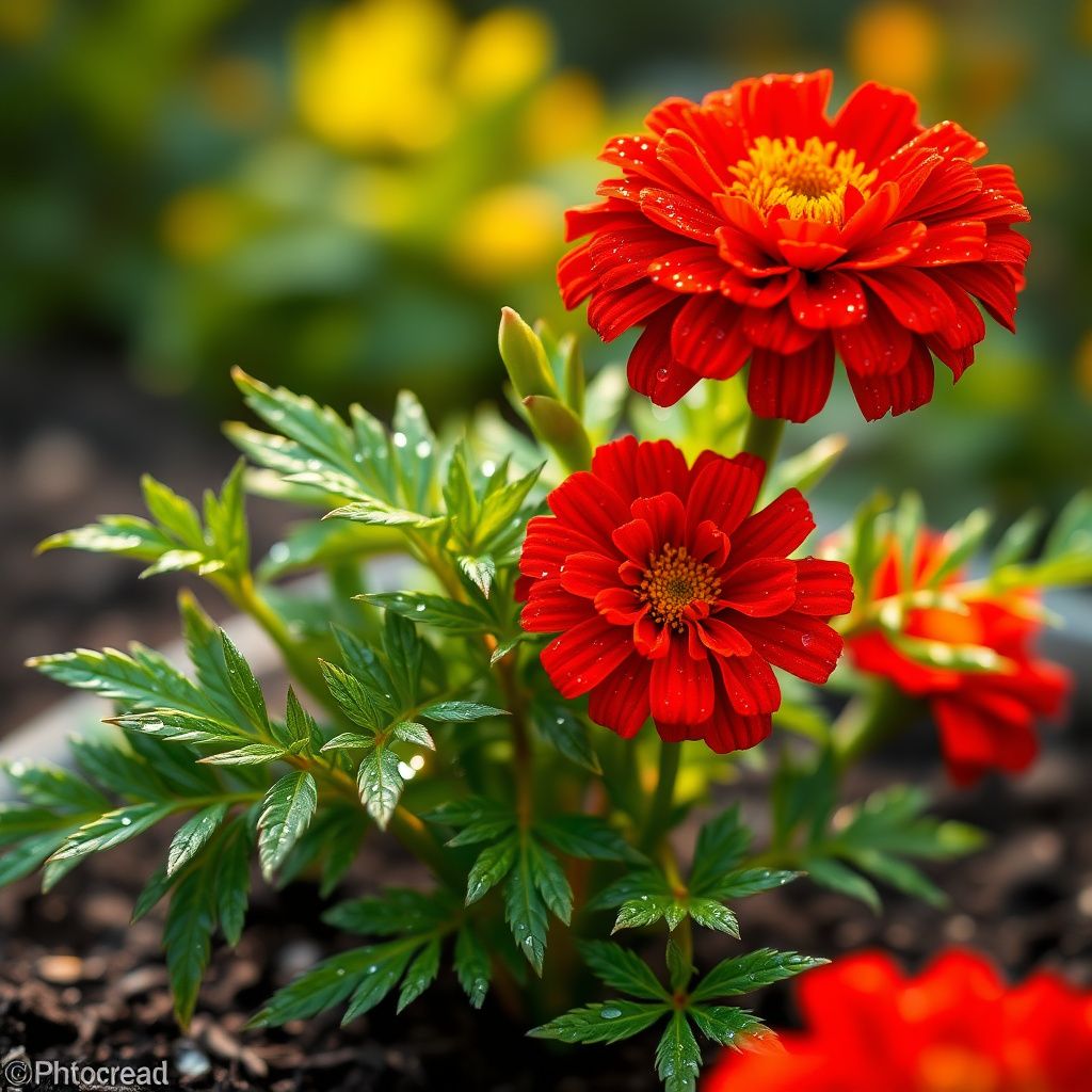 Red Marigold Seeds for Planting - Annual Flower for Bright Borders