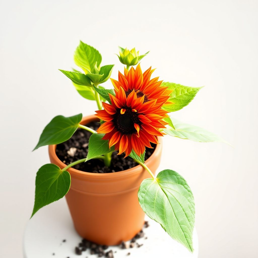 Red Moulin Sunflower Flower seeds for Planting - Easy to Grow, Heirloom & GMO Free Seeds for Home Garden