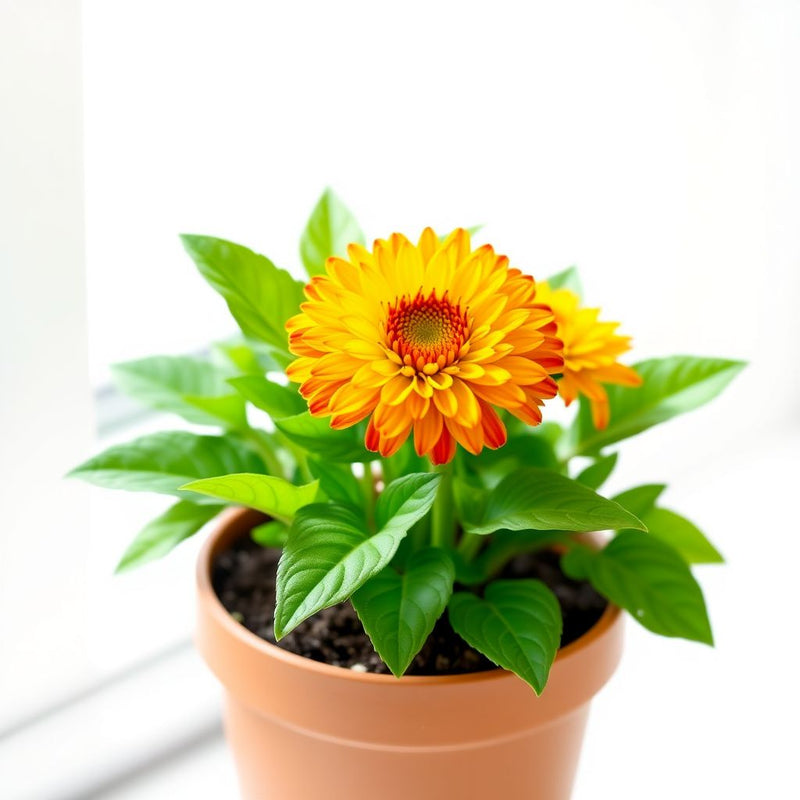 Red-Yellow Straw Flower seeds for Planting - Bright Blooms, Heirloom & GMO Free Seeds for Home Garden