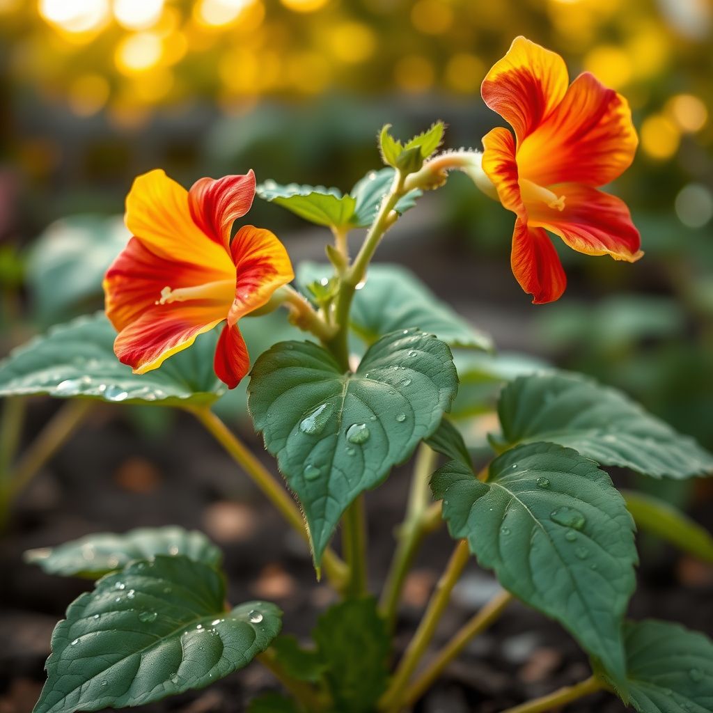 Yellow Red Abutilon Striatum Flower Seeds for Garden Planting