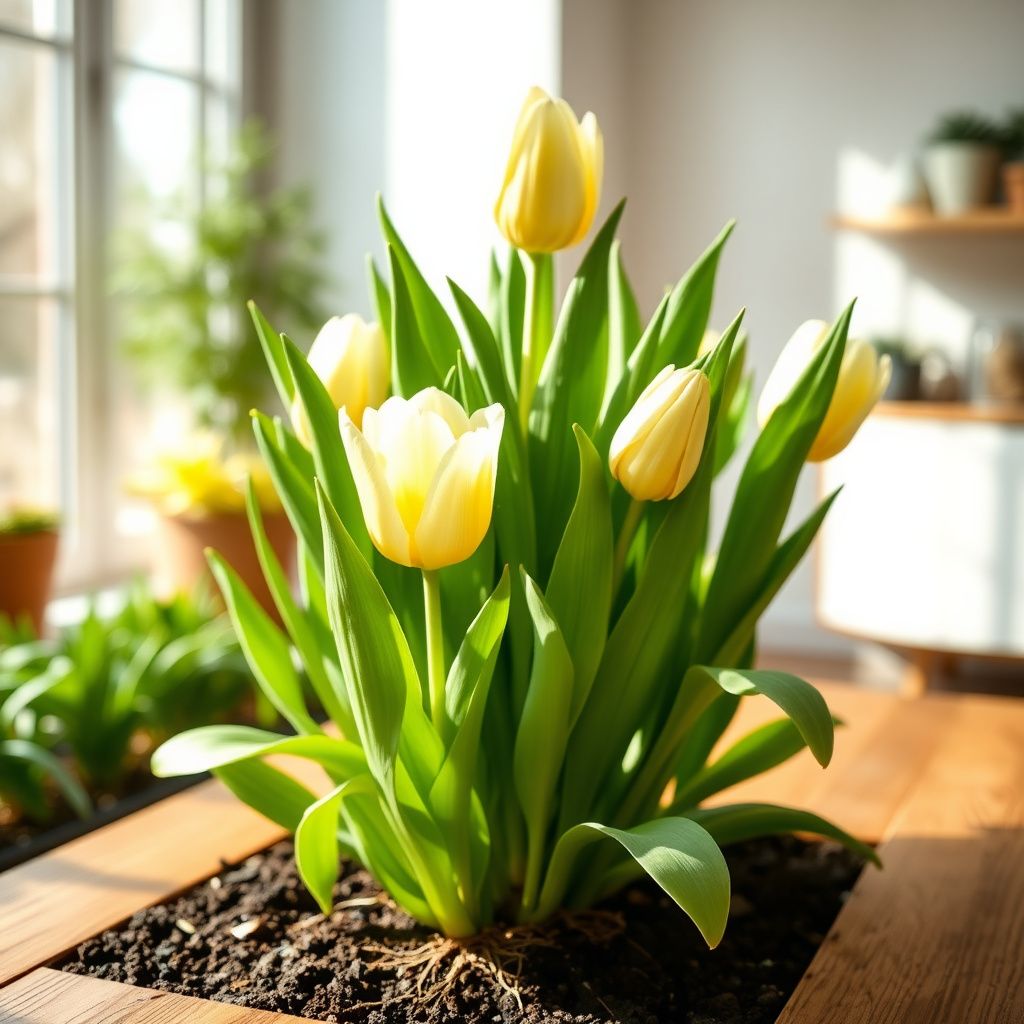 Yellow White Tulip Flower seeds for Planting - Shade Tolerant, Heirloom & GMO Free Seeds for Home Garden