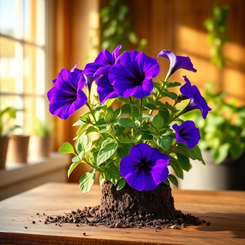 Blue Petunia Flower seeds for Planting - Vibrant Colors, Heirloom & GMO Free Seeds for Home Garden