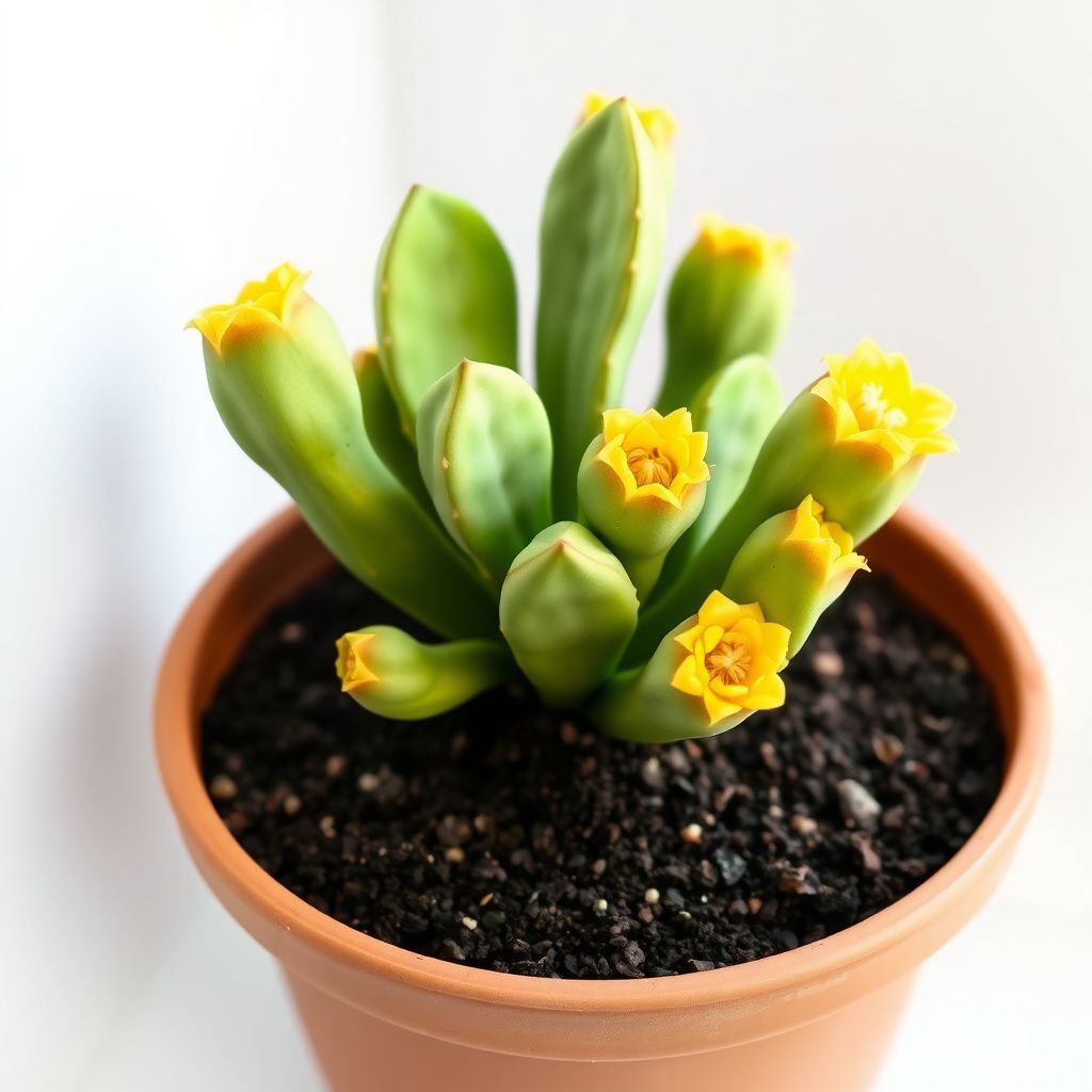 Yellow Opuntia Flowering Plant Seeds for Planting and Gardening